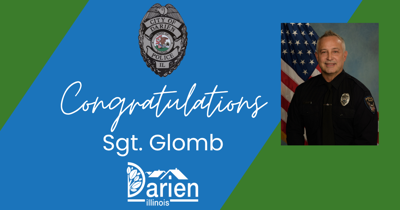 Darien Police Department Congratulates Sergeant Glomb on Retirement